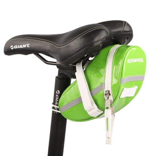 Roswheel Bicycle Saddle Outdoor Pouch Seat Bag Bicycle Tail Bag Water Resistant Green