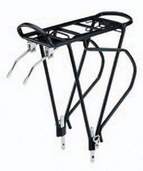 BIKE RACK, REAR, ALLOY, WELDED, W/SPRING BLACK