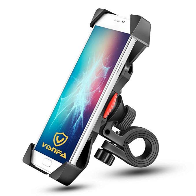 visnfa New Bike Phone Mount Anti Shake and Stable 360° Rotation Bike Accessories for Any Smartphone GPS Other Devices Between 3.5 and 6.5 inches