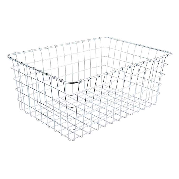 Wald 1275 Bicycle Basket, 21 x 15 x 9 (Chrome)