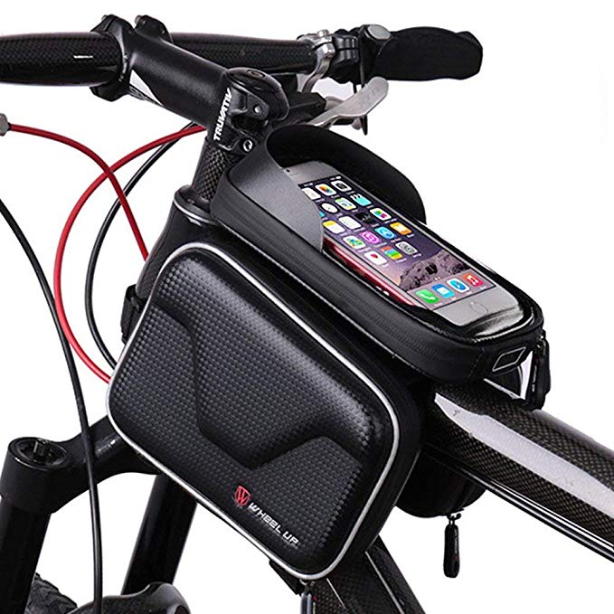 CamGo Bike Frame Bag Bicycle Top Tube Cell Phone Pouch Waterproof Touch Screen