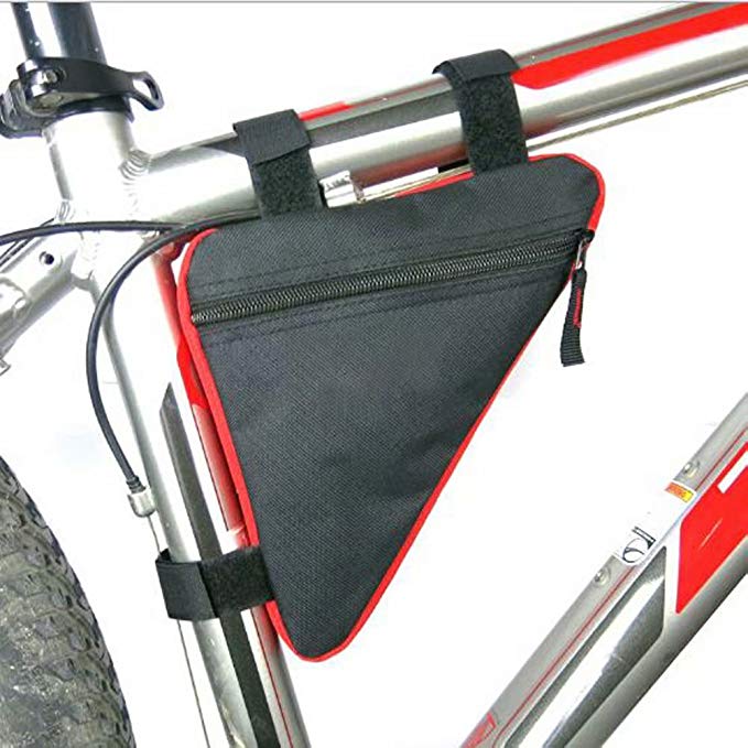 BEALTUY Bike Bag, Sport Bicycle Storage Bag, Triangle Saddle Frame Strap-On Pouch for Cycling