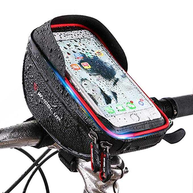 Bike Phone Mount Waterproof Bike Bag Handlerbar Bicycle Bag Top Tube Bag Bike Phone Holder for iphone7 8 6 plus x note8 Cellphone Below 6.0 inch