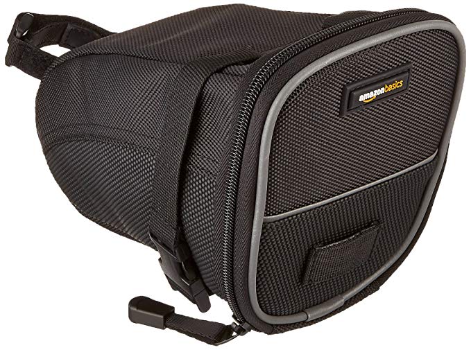 AmazonBasics Strap-On Wedge Saddle Bag for Cycling