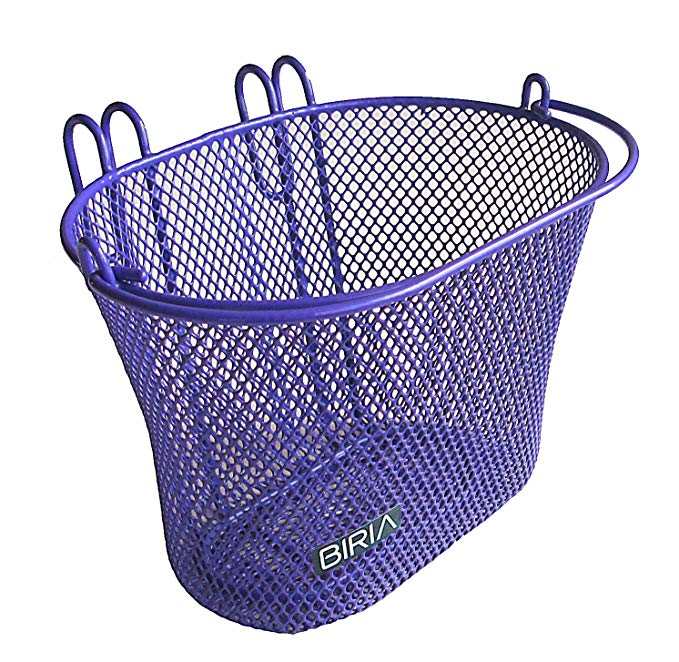 Biria Basket with hooks PURPLE, Front, Removable, Children wire mesh SMALL kids Bicycle basket, NEW, PURPLE