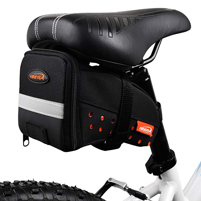 Ibera Bicycle Strap-On Seat Pack / Bike Saddle Bag, Cycling Wedge