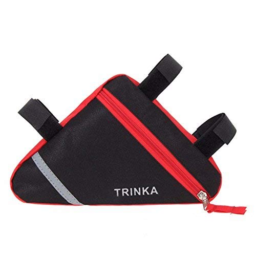 TRINKA Waterproof Triangle Bike Bicycle Frame Bag, Strap-On Reflective Front Tube Pouch Bag Outdoor Sports 1.5L