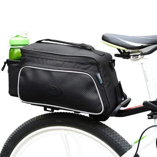 Black Multi-functional Bicycle Rear Seat Trunk Bag Shoulder Handbag Bag by Roswheel