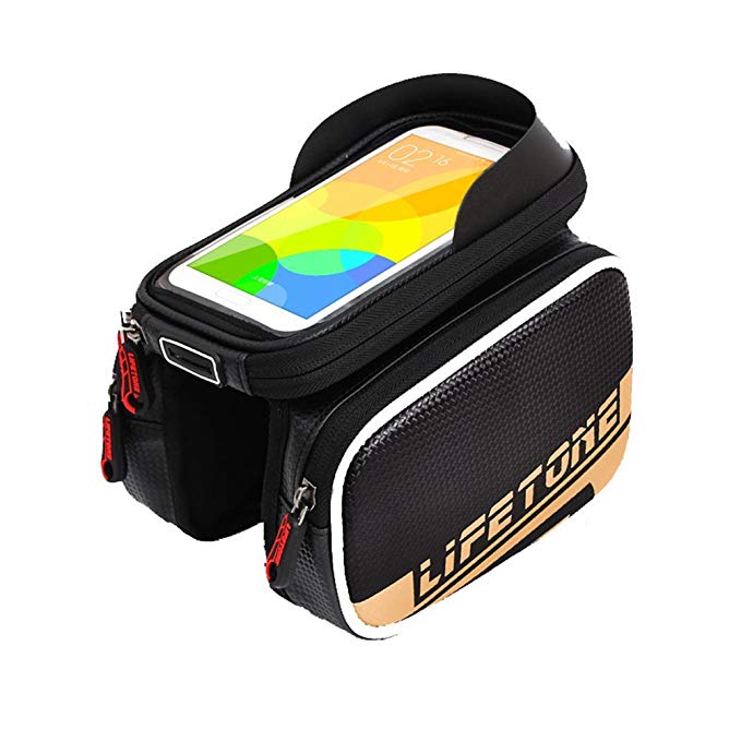 DuShow Multicolor Outdoor Cycling Bicycle Bike Front Tube Cell Phone Bag with Touch Screen Phone Case