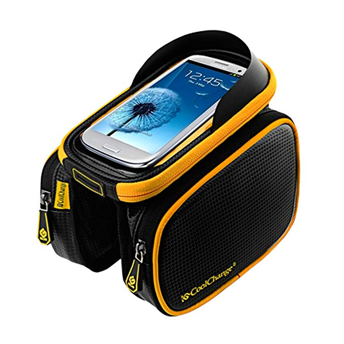 Mumian Bicycle Frame-mounted Pannier Bags with Cell Phone / Smart Phone Pouch - with 6.0/6.2 Inch Touch Screen Case