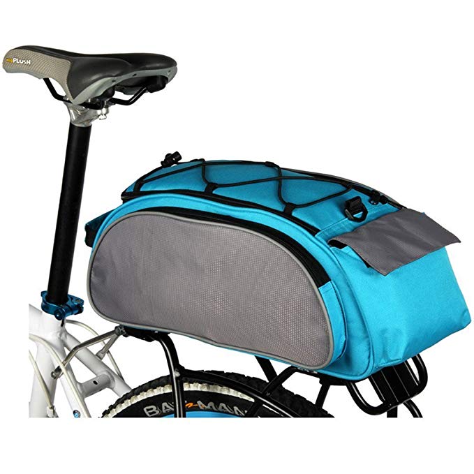 LightInTheBox Waterproof Multi Function Excursion Cycling Bicycle Bike Rear Seat Trunk Bag Carrying Luggage Package Rack Panniers with Rainproof Cover