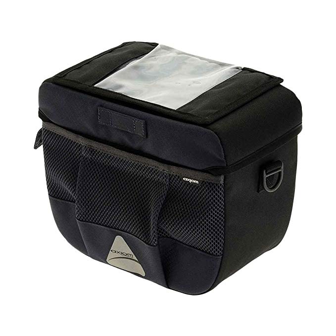 Axiom Barkeep DLX 9 Handlebar Bag: Black/Gray