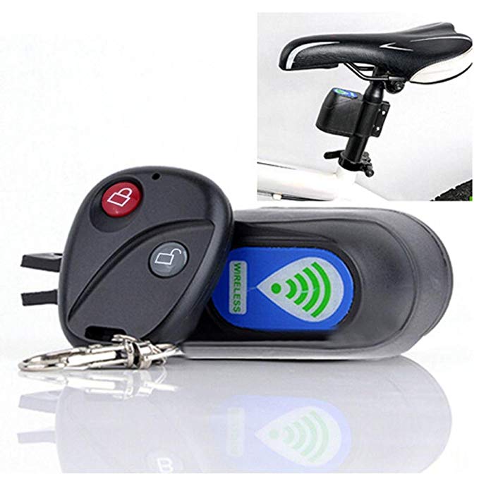 Wireless Alarm Lock,Rucan Bicycle Bike Security System With Remote Control Anti-Theft