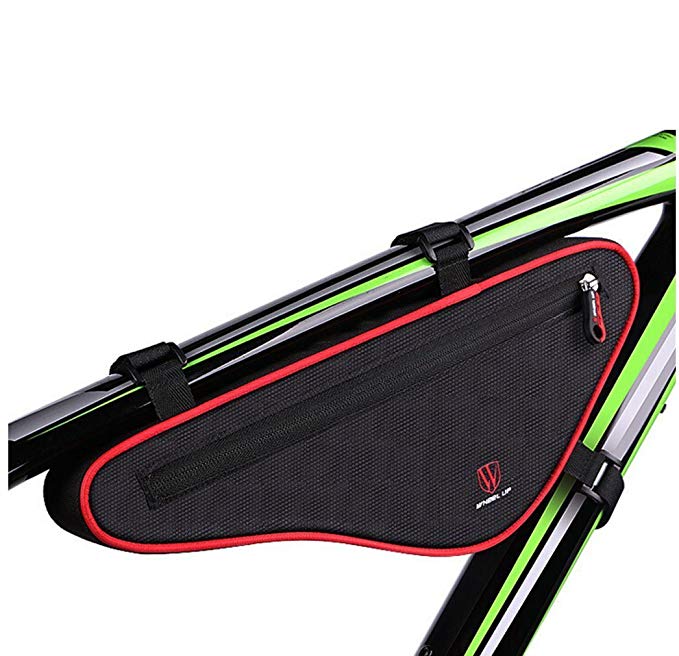 EKOOS Bike Frame Triangle Bag ，Waterproof Bicycle Bags Front Top Tube Saddle Frame Pouch Bag Sport Strap-on Tool Pack Storage Bag for Road Mountain Cycling