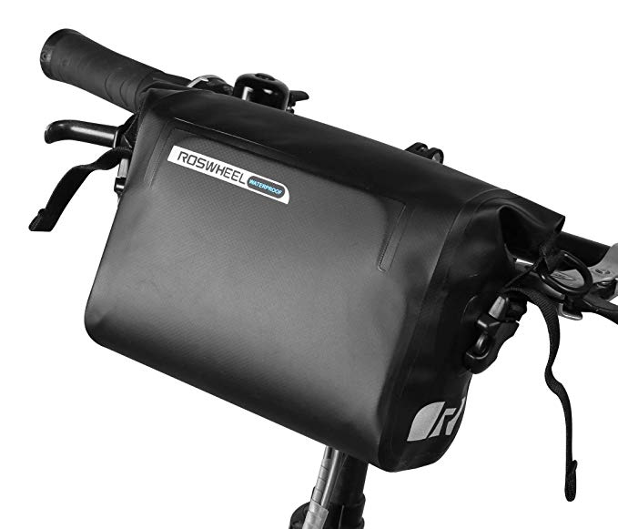 Roswheel Bike Handlebar Bag - Waterproof Bicycle Front Bag Adjustable Cellphone Bag - Tools Organizer Pack with 3L Capacity for Bicycle MTB Road Bike