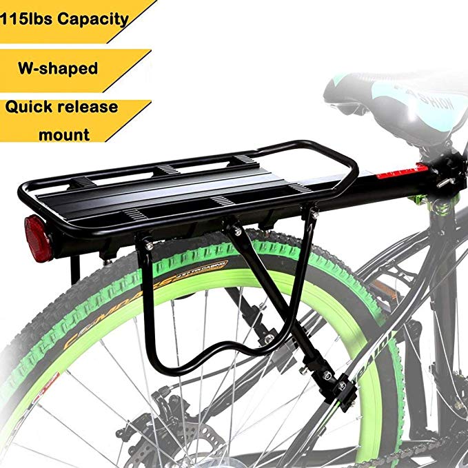 Miageek Bike Rear Rack Carry Carrier Holder Seatpost Mount Quick Release Max Load Support 115Lb(50kg)