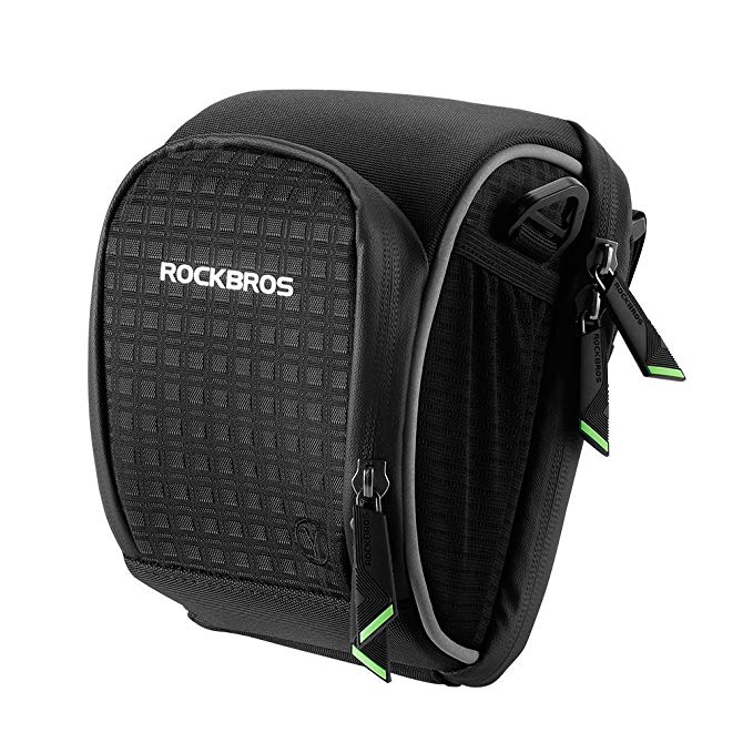 RockBros Bike Handlebar Bag Waterproof Bicycle Front Bag Multifunction Cycling Travel Shoulder Pack Pannier Reflective Strips