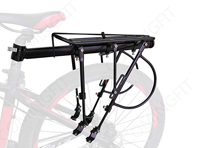 comingfit 310lbs Capacity Adjustable Bike Luggage Cargo Rack-Super Strong Upgrade Bike Luggage Carrier 6-Strong-Legs Bicycle Luggage Carrier