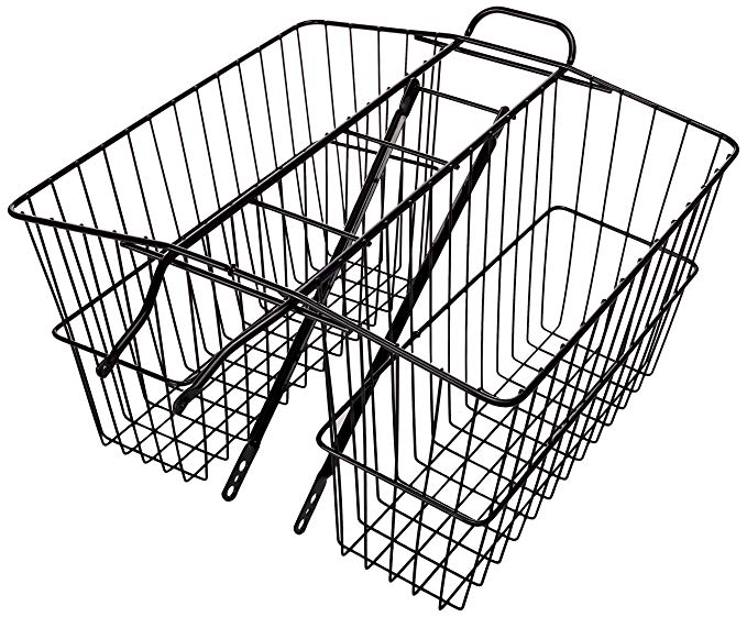 Wald 535 Rear Twin Bicycle Carrier Basket (18 x 7.5 x 12)