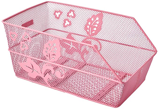 Basil Cento Flower Rear Bicycle Basket, Pink