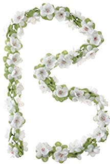 Basil Decorative Flower Garland Wh