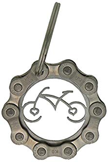 Velo Bling Designs Stainless Steel Heart Bicycle Key Chain