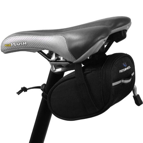 Bicycle Bike Cycling Roswheel Saddle Pouch Seat Bag Black