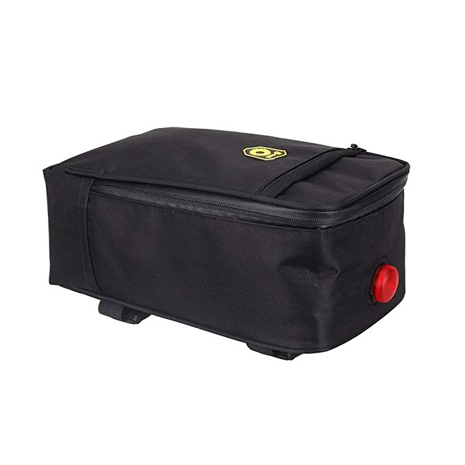 Multifunction Bike Rear Bag Tail Light Waterproof Bicycle Large Storage Capacity Durable Safe Night Riding Trunk Bag Rear Seat Trunk Pannier