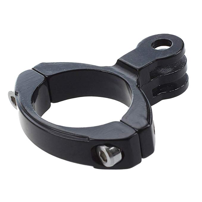 SODIAL(R) machined aluminum bicycle handlebar mount clip with simple type hex wrench for GoPro Hero 2 / Hero3 / HD Hero