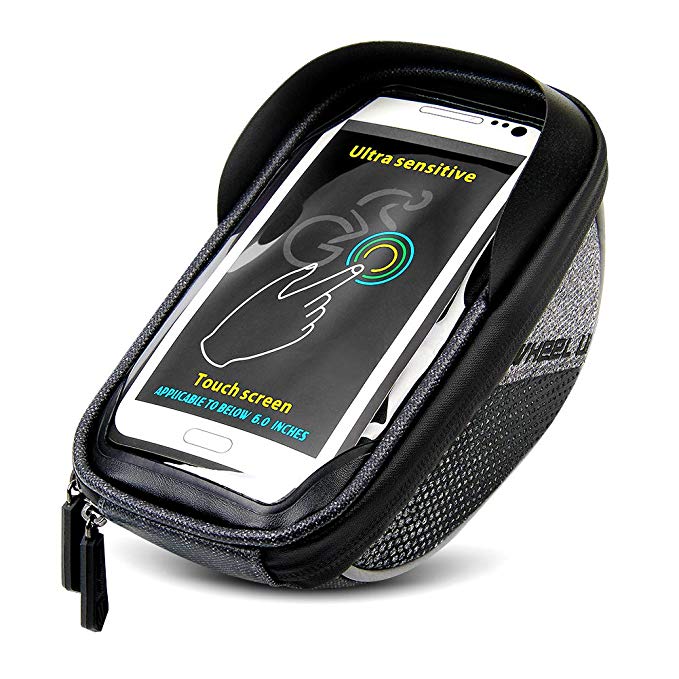 DEKINMAX Bike Bag, Waterproof Bicycle Handlebar Bag Cycling Pack with Touch Screen 6.0 inch Phone Case for Cell Phone