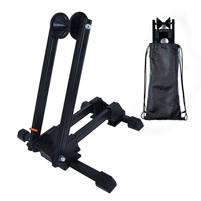 Bike Folding Stand Floor Parking Rack Alloy Bicycle Holder Bikes Home Garage Indoor Storage Fit 20