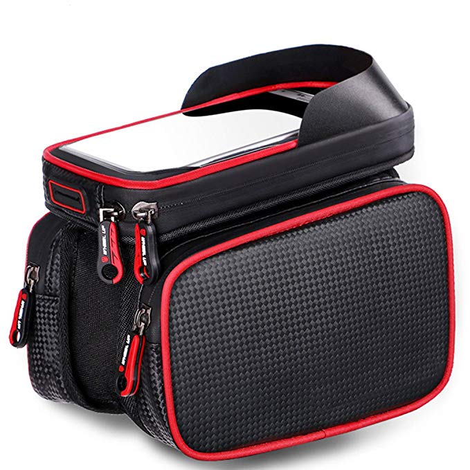 MF-HOME Bike Frame Bag,Bicycle Bag for Cell Phone,Waterproof 6.2 inch Touch Screen Mobile Phone Bag Bicycle Accessories