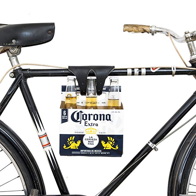 Six-Pack Bike Cinch (Bicycle Beer Carrier) Handmade by Hide & Drink :: Black