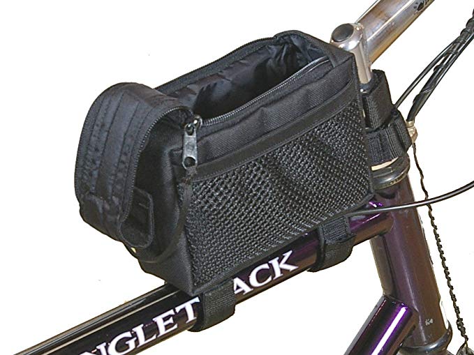 Bushwhacker Diablo Black - Bicycle Top Tube Bag Cycling Frame Pack Bike Stem Bag Rear Front Accessories Handlebar