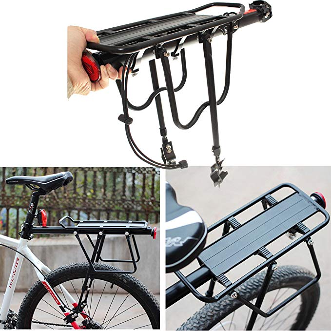 BINKBANG Bike Cargo Rack Bicycle Touring Carrier Bike Alloy Rear Rack Quick Release Bicycle Carrier Rack Luggage Protect Pannier