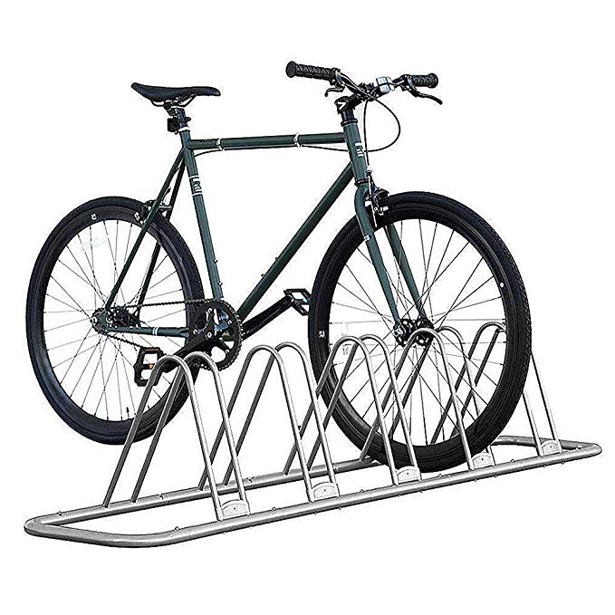 IKURAM 1-5 Bike Floor Parking Rack Storage Stand Adjustable Bike Frame Park