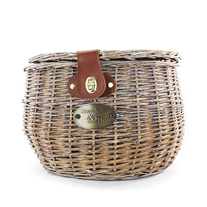 Creel Style Willow Bicycle Basket - Hand Crafted By Beach and Dog Co - (Barnegat Small)