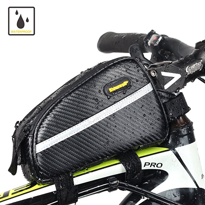 Sodee Bike Bag Top Tube Bag Front Tube Frame Bag Double Zipper Design Water Resistance Bicycle Bag Professional Cycling Accessories