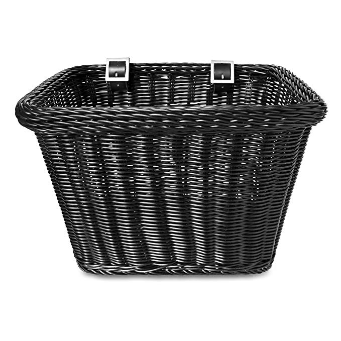 Colorbasket 00696 Front Handle Bar Adult Bike Basket, Water Resistant, Leather Straps