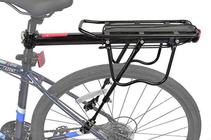 Lumintrail Bicycle Commuter Carrier Rear Seatpost Frame Mounted Bike Cargo Rack for Heavier Top and Side Loads