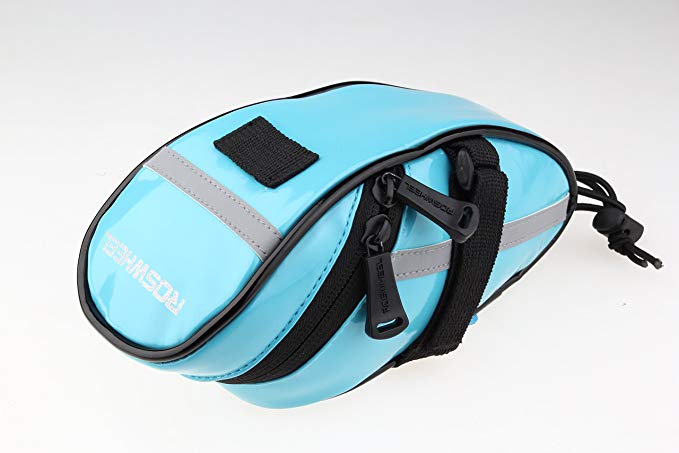 Ali Huang New Bicycle Saddle Outdoor Pouch Seat Bag Bicycle Tail Bag Water Resistant Blue