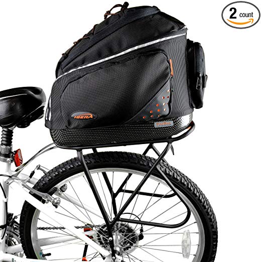 Ibera PakRak Commuter Bag and Touring Carrier Rack Plus+ (Frame Mounted) Combo Set